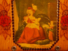 Wand Ablage Regal  Holz Brief Post Zeitungs ständer Träger antik France um 1900