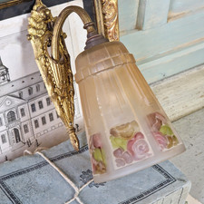 1  Wandapplike, Frankreich, Bronze im Louis XVI - Stil, 20. JH, Rosen