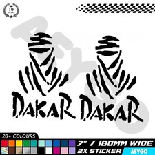 2x DAKAR Vinyl Aufkleber Abziehbild Auto Fenster Stoßstange Rennen Lackierung Mod Sponsor Grafik