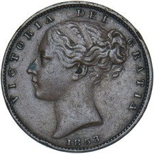 1853 Farthing - Victoria