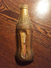 Original Coca Cola Flasche Thermometer Blechschild Reklamethermometer alt bottle