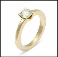 14K 585 Gold Solitaire 0,68 Ct Diamant Ring Solitär Damen RG 52 Unikat Verlobung