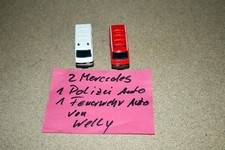 Welly 2 Stück 1Polizei Auto 1 Feuerwehr wagen