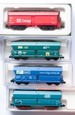 Set aus seltenen Erzwagen. HN6348-5; Fleischmann 852324, 852314 und Roco 25332