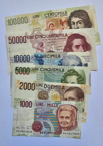 Italienische banknoten 6er set - italienische,