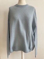 ZARA CASHMERE PULLOVER GR.S IN HELLBLAU EISBLAU AUS KASCHMIR