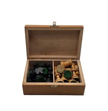Schachfiguren Holz Schach Figuren für Schachspiel in Schachtel zum Spielen
