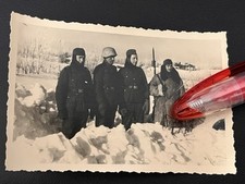 Foto WK2 WW2 Soldaten Schnee Anzug Tarn Helm Winter 