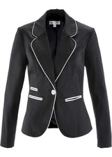 Blazer Gr. 50 Schwarz Weiß