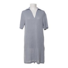 H&M, Polokleid, Größe: S, Blau, Feinstrick, Damen #d2J