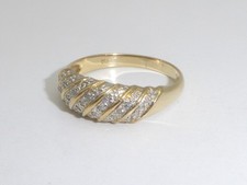 750 Weißgold Gelbgold 18K Gold Ring 4,1 g 15 x Diamanten RG 60 - 19,1 mm 9390