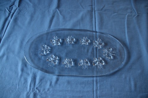 Vintage servierplatte glas - servierplatte, /