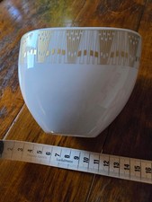 H&Co. Heinrich Selb Bavaria Germany, kleine Vase aus Porzellan, weiß-gold