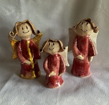 Keramik Figuren 3 Engel Handarbeit
