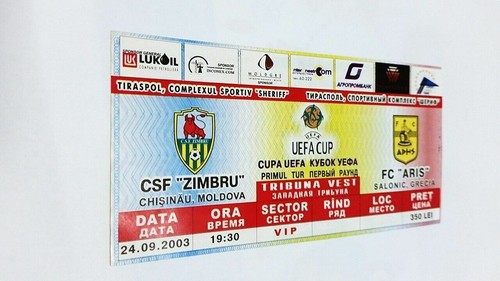 Used ticket zimbru - used, chisinau
