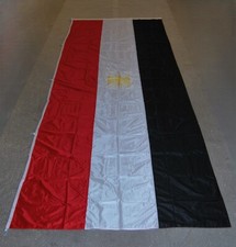 Flagge Fahne Ägypten Hochformat 400x150 cm Karabiner, Hohlsaum  Auslegerstange