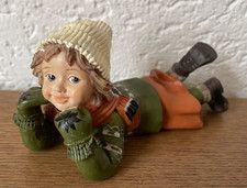 Weihnacht Figuren Winter Kinder Winterkinder älter liegendes Mädchen