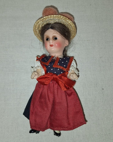 Antike porzellankopfpuppe 13cm - antike,