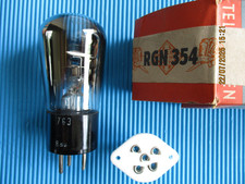 RGN354 Telefunken NOS/NIB mit passender 5-poliger EUROPA-Fassung