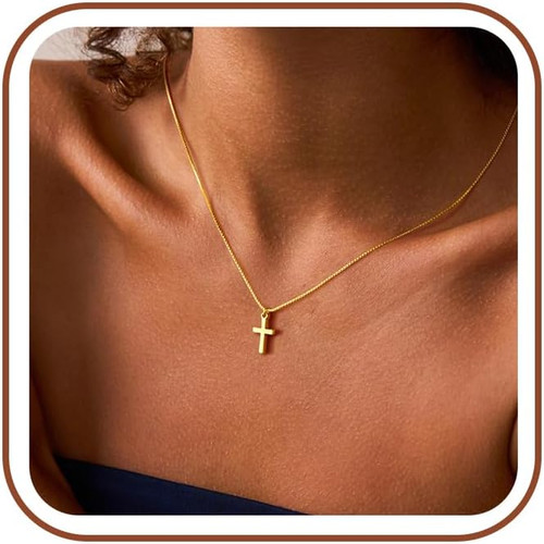 Tingn kreuz kette gold - kette, damen