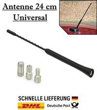 Universal 24 cm Stab Dach Autoantenne AM FM GPS - 3 Adapter für VW Golf + Jetta