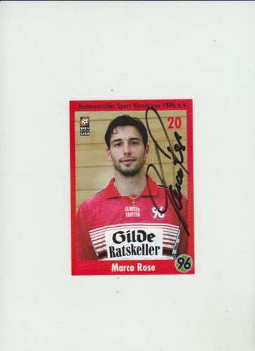 Autogrammkarte marco rose - marco,