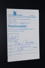 kleiner Hotelausweis