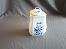Salz Vorrats Dose Zwiebelmuster h-14 cm ohne Deckel