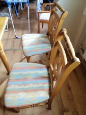 6  Holz  Polsterstühle