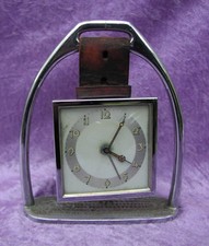 Rarer alter Wecker im Steigbügel für Pferdeliebhaber