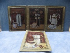 24902. Blechschild Blechschilder Kaffee Cafe  4 Stück   15,5 x 21 cm