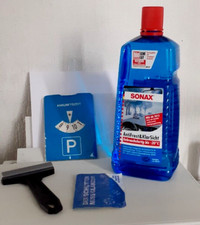 SONAX AntiFrost+ Klarsicht 2Liter  Fertiggemisch 1 Parkscheibe, 1 Eiskratzer