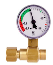 Afriso Unterdruckmanometer 3/8" mit 60°-Konus -0,7 +0,9 bar Heizölfilter Filter
