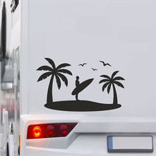 Strand Surfer Aufkleber Surf