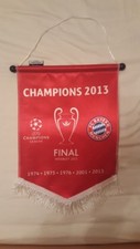 Wimpel  BAYERN MÜNCHEN CHAMPIONS 2013 FINAL WEMBLEY 2013 CL 1974-75-76-2001-2013