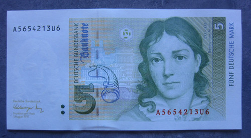 Geldscheine 5dm deutsche - geldscheine,,