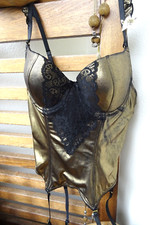 Exkl. Strapscorsage Gr.75 C SOLEIL SUCRÉ by SUSA gold schwarz 4 Strapse DE LUXE