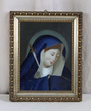 A16/ antike Hinterglasmalerei - „Mater Dolorosa“ (Schmerzhafte Mutter Gottes)