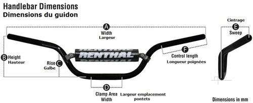 Renthal atv 677 - atv, 7/8"