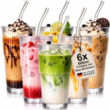 6 Trinkgläser + Deckel +