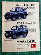 Daihatsu Feroza Cabrio Oldtimer Original 1991 Vintage Werbung Reklame advert