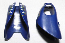 06054, 2x Mantel, Reitermantel, lange Jacke, dunkelblau, bedruckt