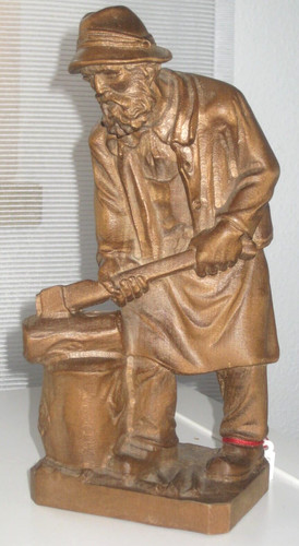 Holzfigur geschnitzt bauer - holzfigur,