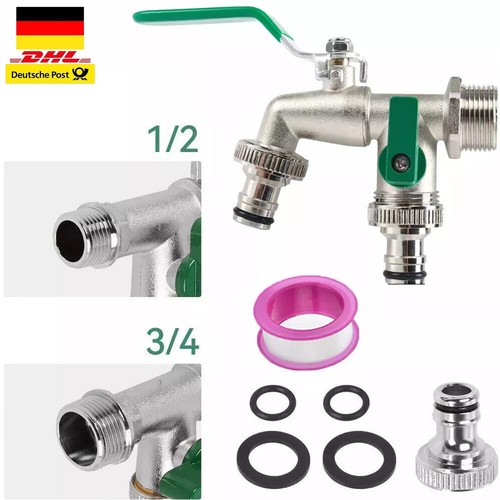 Zoll doppel wasserhahn - 1/2,