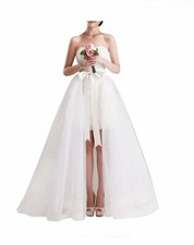 abnehmbare Schleppe für Brautkleid Tüll Unterrock Reifrock 220 cm 4 lagig SL01