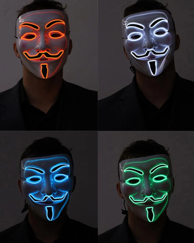 Led vendetta maske - led,