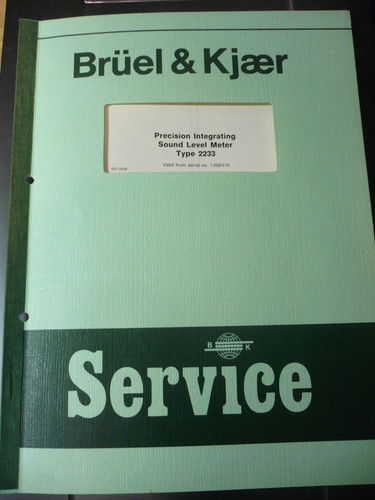 Bruel kjaer service manual - &,