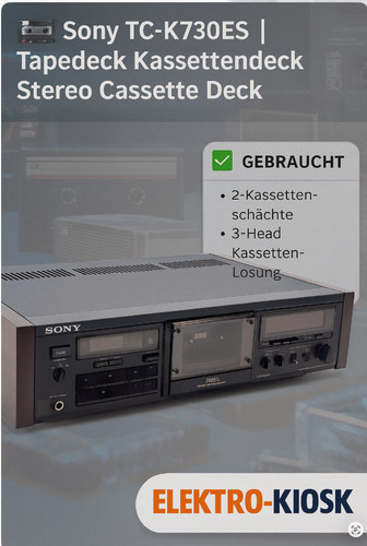 Sony k730es tapedeck - 📼,