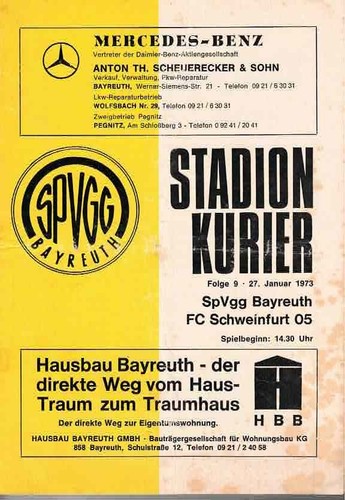 Fussball programmheft 72 - , 72/73
