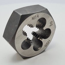 Schneideisen M14 Sechskant Gewindeschneider Schneidmutter Außengewinde HSS